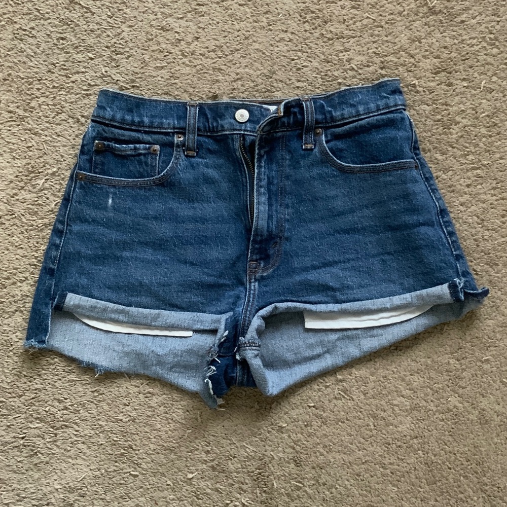 Abercrombie & Fitch Dark Blue Jean Shorts